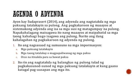 MEMORANDUM (MEMO), AGENDA, KATITIKAN NG PULONG .